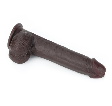 Murzyńskie dildo z dwuwarstwowego materiału 23 cm